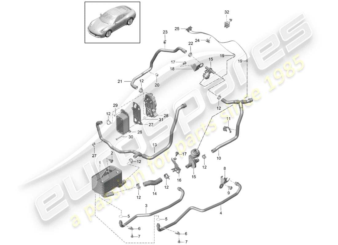 Porsche 991 Gen. 2 (2020) - PDK - Part Diagram