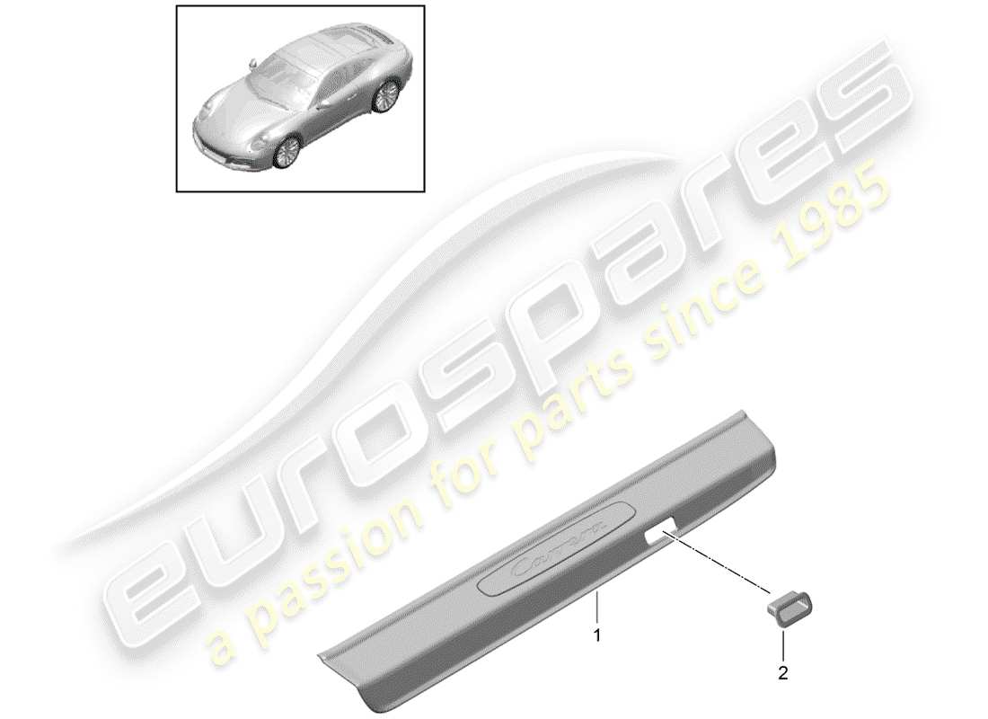 Porsche 991 Gen. 2 (2020) scuff plate - sill panel Part Diagram