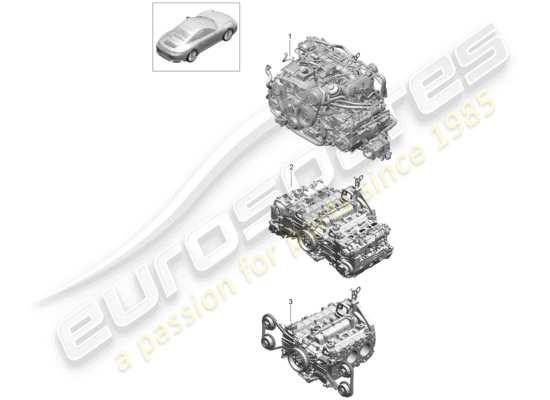 a part diagram from the Porsche 991 Gen. 2 parts catalogue