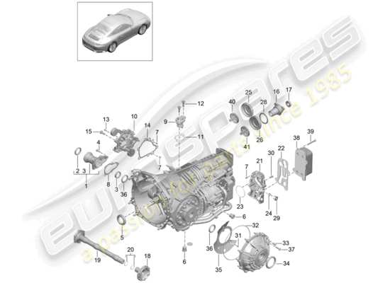 a part diagram from the Porsche 991 Gen. 2 (2020) parts catalogue