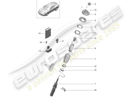 a part diagram from the Porsche 991 Gen. 2 parts catalogue