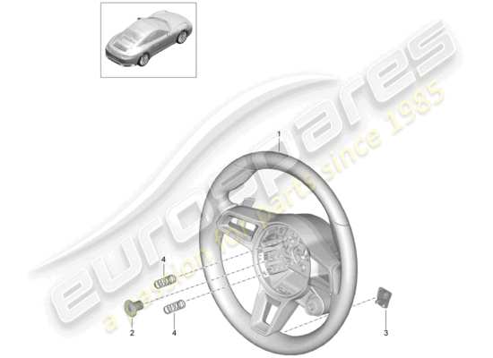 a part diagram from the Porsche 991 Gen. 2 parts catalogue