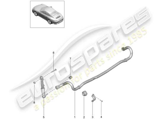 a part diagram from the Porsche 991 Gen. 2 parts catalogue