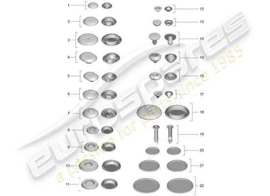 a part diagram from the Porsche 991 Gen. 2 parts catalogue