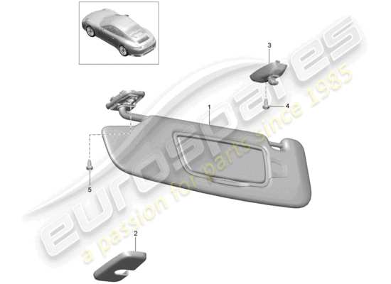 a part diagram from the Porsche 991 Gen. 2 parts catalogue