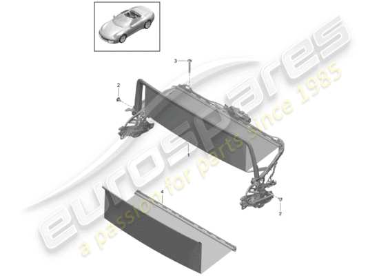 a part diagram from the Porsche 991 Gen. 2 parts catalogue