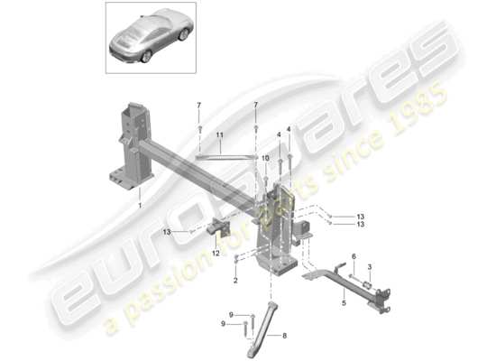 a part diagram from the Porsche 991 Gen. 2 parts catalogue