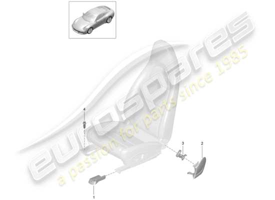 a part diagram from the Porsche 991 Gen. 2 parts catalogue