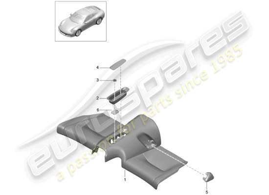a part diagram from the Porsche 991 Gen. 2 (2020) parts catalogue