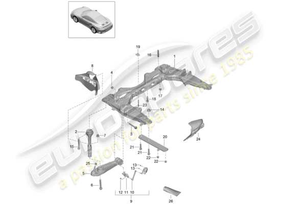 a part diagram from the Porsche 991 Turbo parts catalogue