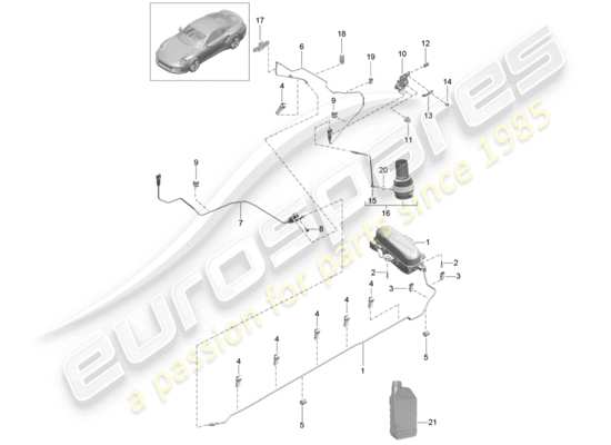 a part diagram from the Porsche 991 Turbo (2014) parts catalogue