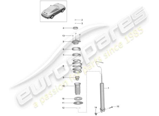 a part diagram from the Porsche 991 Turbo parts catalogue