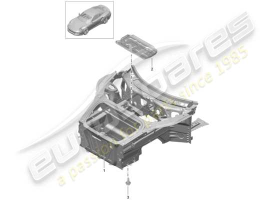 a part diagram from the Porsche 991 Turbo parts catalogue