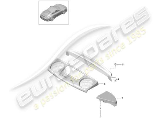 a part diagram from the Porsche 991 Turbo parts catalogue