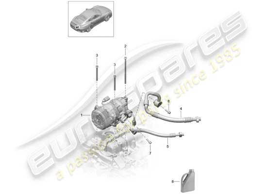 a part diagram from the Porsche 991 Turbo parts catalogue