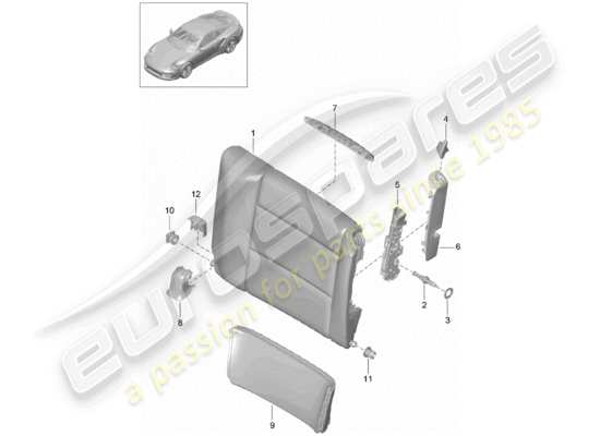 a part diagram from the Porsche 991 Turbo parts catalogue