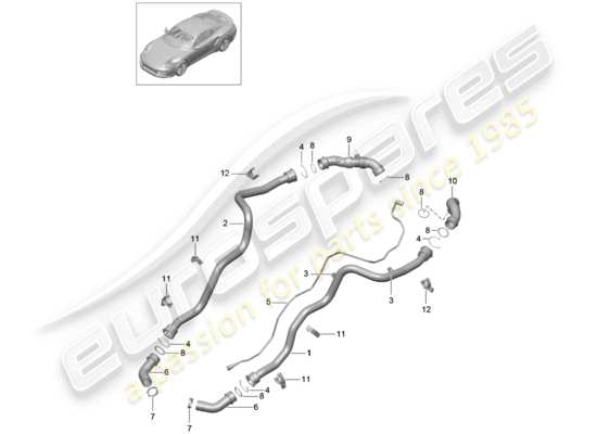 a part diagram from the Porsche 991 Turbo parts catalogue