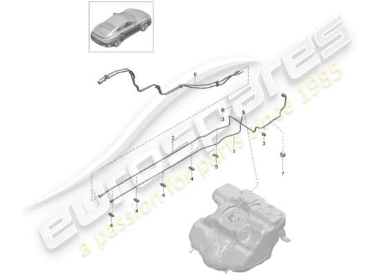 a part diagram from the Porsche 991 Turbo parts catalogue