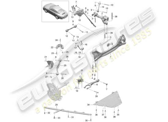 a part diagram from the Porsche 991 Turbo (2015) parts catalogue