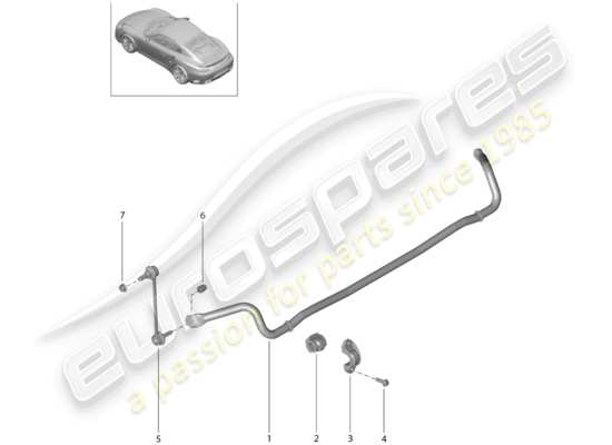 a part diagram from the Porsche 991 Turbo parts catalogue