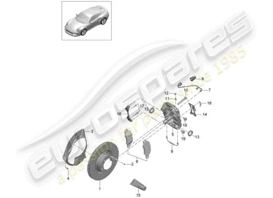 a part diagram from the Porsche 991 Turbo (2015) parts catalogue