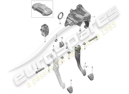 a part diagram from the Porsche 991 Turbo parts catalogue