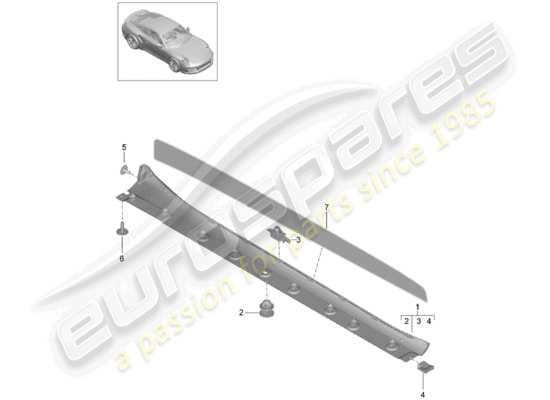 a part diagram from the Porsche 991 Turbo parts catalogue