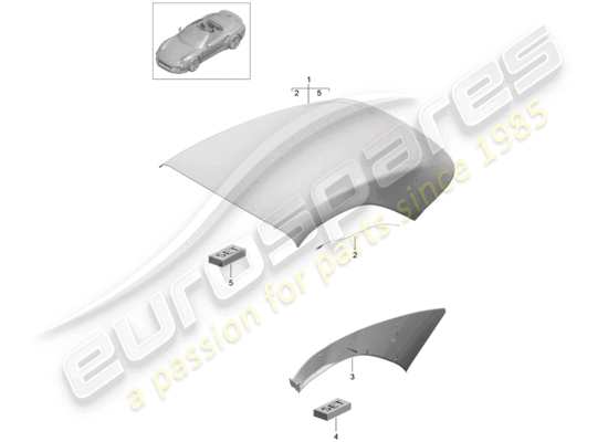 a part diagram from the Porsche 991 Turbo parts catalogue