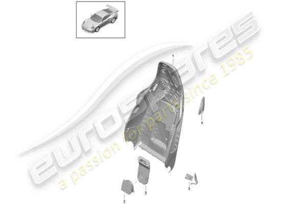 a part diagram from the Porsche 991 Turbo parts catalogue