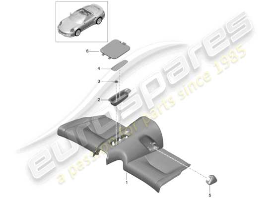 a part diagram from the Porsche 991 Turbo (2015) parts catalogue