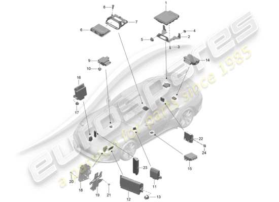 a part diagram from the Porsche 991 Turbo parts catalogue