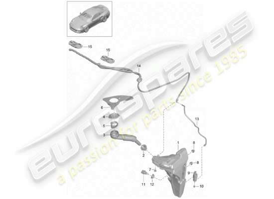 a part diagram from the Porsche 991 Turbo parts catalogue