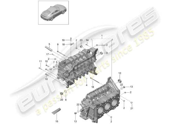 a part diagram from the Porsche 991 Turbo (2016) parts catalogue