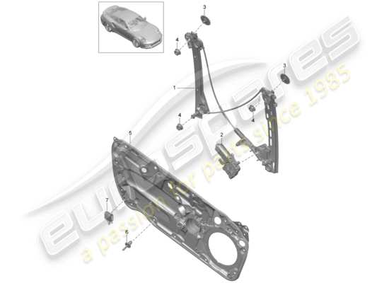 a part diagram from the Porsche 991 Turbo (2016) parts catalogue