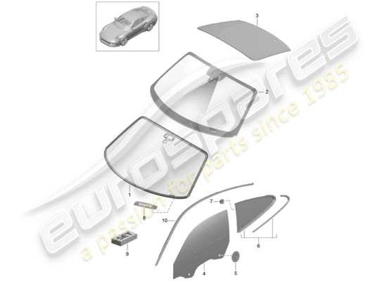 a part diagram from the Porsche 991 Turbo parts catalogue