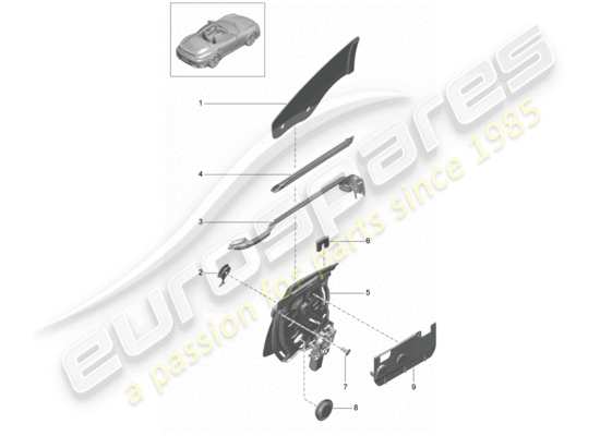 a part diagram from the Porsche 991 Turbo parts catalogue