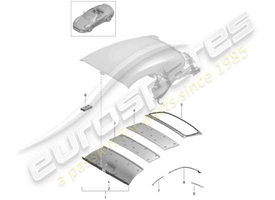 a part diagram from the Porsche 991 Turbo parts catalogue