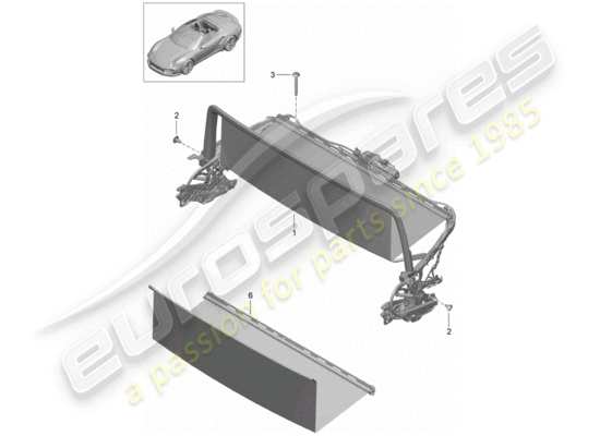 a part diagram from the Porsche 991 Turbo (2016) parts catalogue