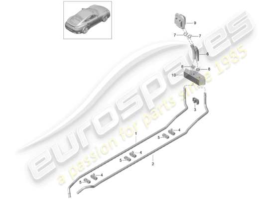 a part diagram from the Porsche 991 Turbo (2016) parts catalogue