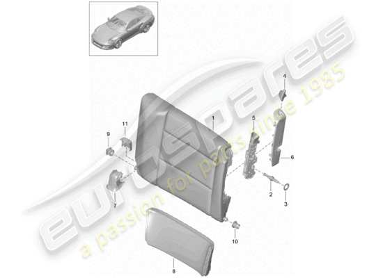 a part diagram from the Porsche 991 Turbo parts catalogue