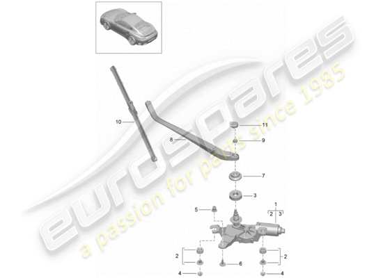 a part diagram from the Porsche 991 Turbo parts catalogue