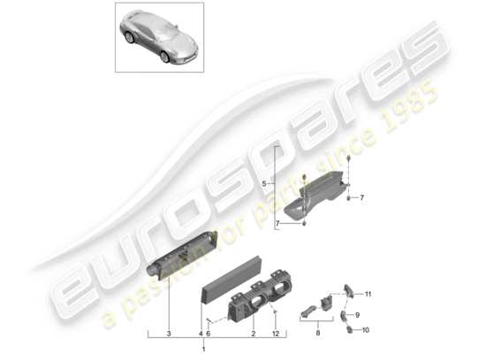 a part diagram from the Porsche 991 Turbo (2017) parts catalogue