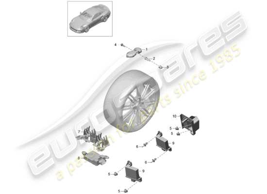 a part diagram from the Porsche 991 Turbo parts catalogue