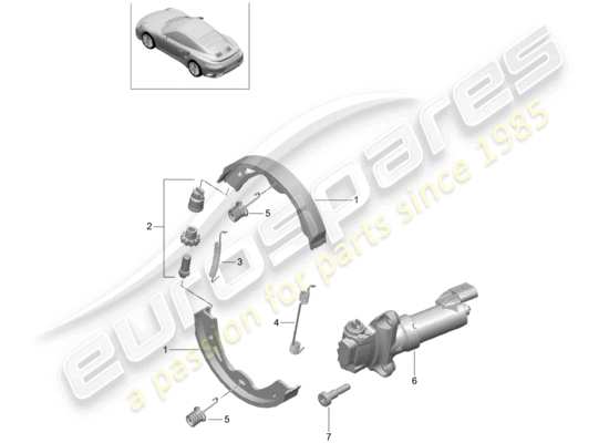 a part diagram from the Porsche 991 Turbo parts catalogue