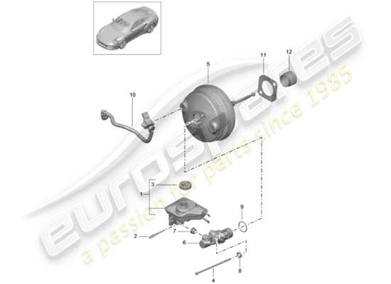 a part diagram from the Porsche 991 Turbo parts catalogue