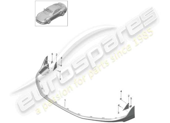 a part diagram from the Porsche 991 Turbo parts catalogue