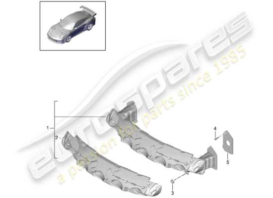 a part diagram from the Porsche 991 Turbo parts catalogue