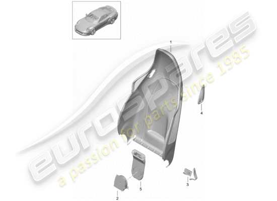 a part diagram from the Porsche 991 Turbo parts catalogue