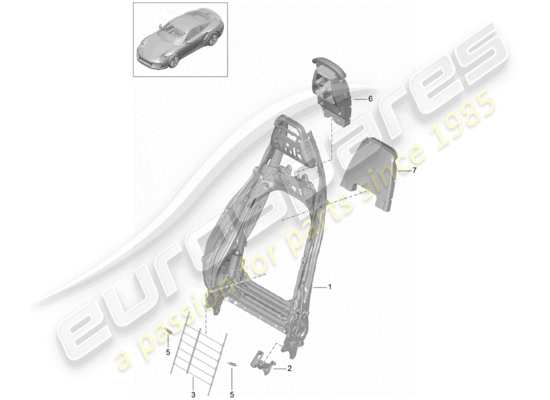 a part diagram from the Porsche 991 Turbo parts catalogue