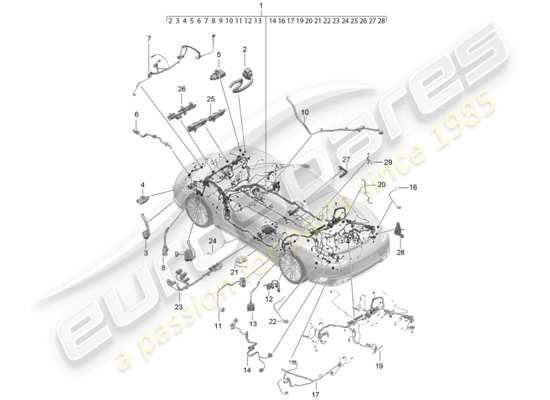 a part diagram from the Porsche 991 Turbo parts catalogue